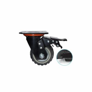 גלגל "5 מחורץ טרקטור אפור +מעצור עד 250 ק"ג דגם 15126