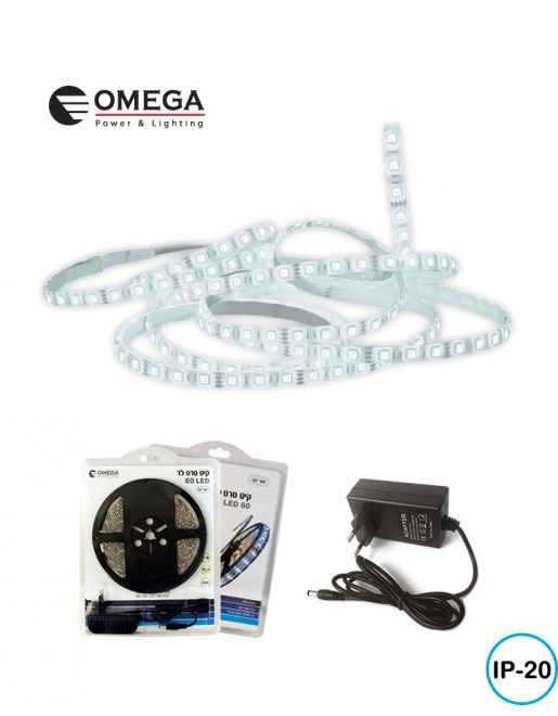 סרט לד קיט כולל שנאי צבע לבן אור יום OMEGA דגם:OM-60L35 IP20 D-2A – תמונה 2