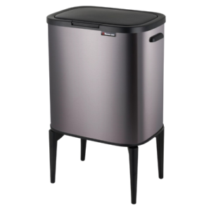 פח יוקרתי עם רגליים 33 ליטר אפור חלל BUONA CASA דגם: 63-140-0058 -באיסוף עצמי בלבד!