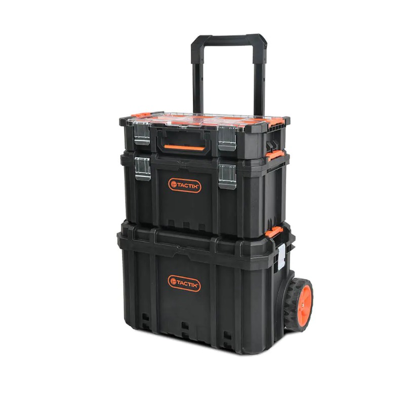 ארגז כלים טרולי -3 ארגזי כלים עם גלגלים TACTIX דגם:320382