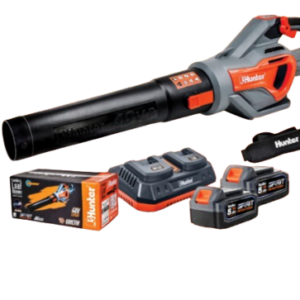 סט מפוח עלים נטען 2X20V Brushless עם זוג סוללות 4Ah ומטען כפול + רצועה Hunter הנטר דגם:102903-012