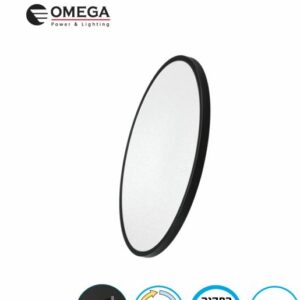 מנורה עגולה צמודה לתקרה 40W גוון אור מתחלף מסגרת שחורה דגם :NEXT-400-40W-BK-CCT