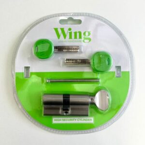 צילינדר בטחון WING לשון 66 מרכזי (33+33) כפתור דגם: WCYBL63